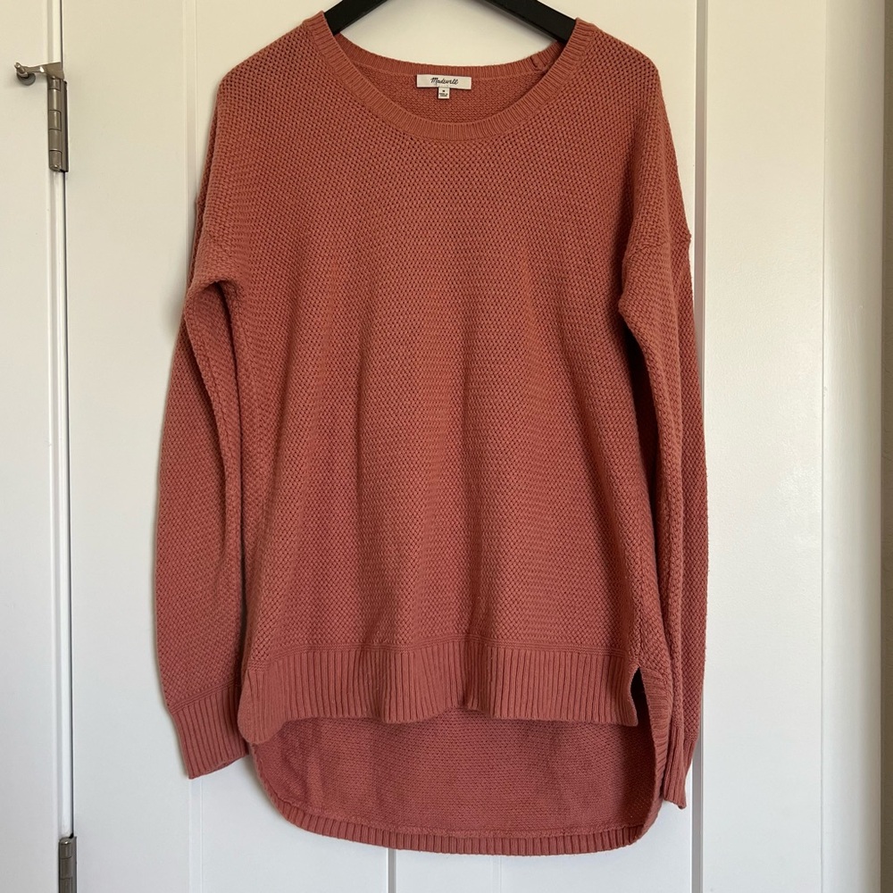 SOLD Madewell Knit Tunic Length Salmon Pink Sweater | Size Medium